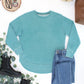 Vintage Wash Pullover - Teal