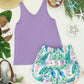 Vera V Neck Tank - Lavender