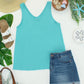 Vera V Neck Tank - Teal