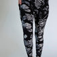 Black and White Floral Leggings