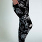 Black and White Floral Leggings