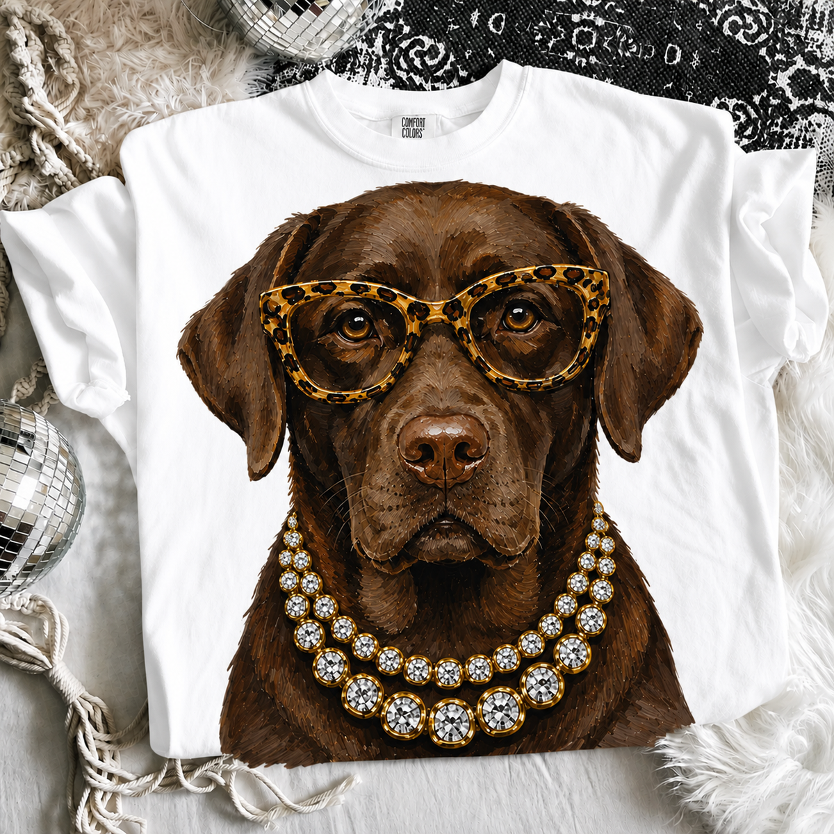 Chocolate Lab (White)