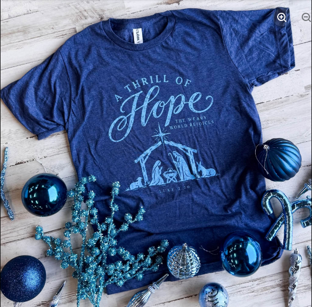 A Thrill of Hope Tee - Navy