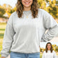 PLUS Oversize Drop Shoulder Reversible Mock Neck Sweatshirt - MANY COLORS