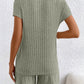 Sia Ribbed V-Neck Top and Shorts Set