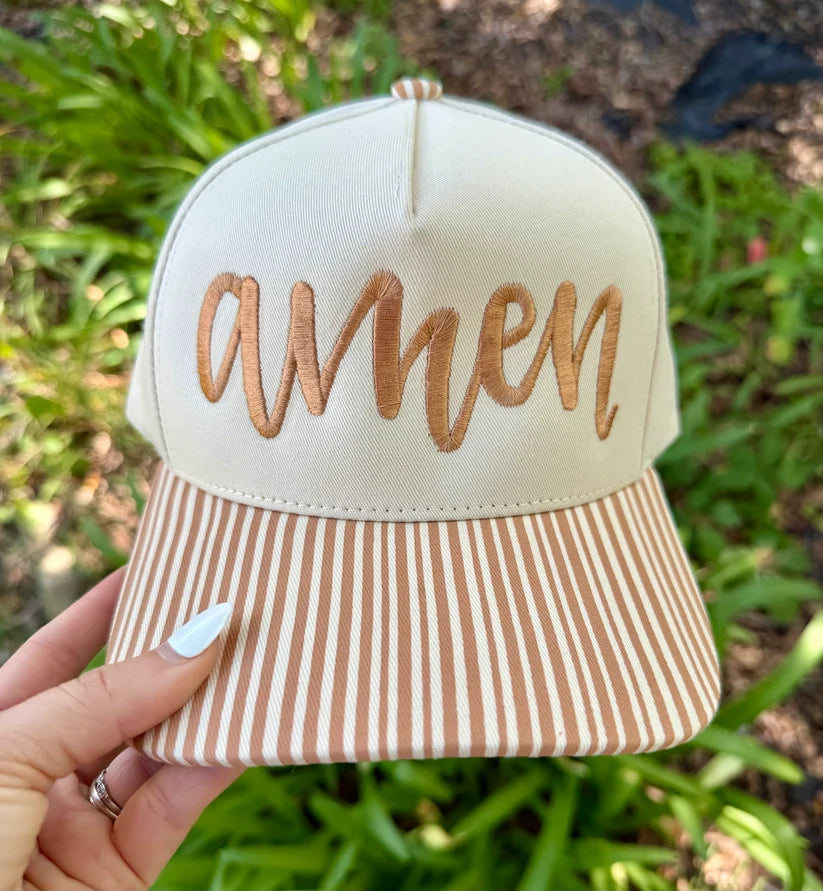 PREORDER: Amen Stripe Cap // ships in 1-2 weeks