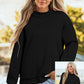 SHIPS FREE TODAY // Oversize Drop Shoulder Reversible Mock Neck Sweatshirt - MANY COLORS