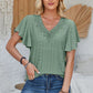 Amy Eyelet Flutter Sleeve Top
