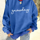 Oversize Drop Shoulder Reversible Football Sweatshirt