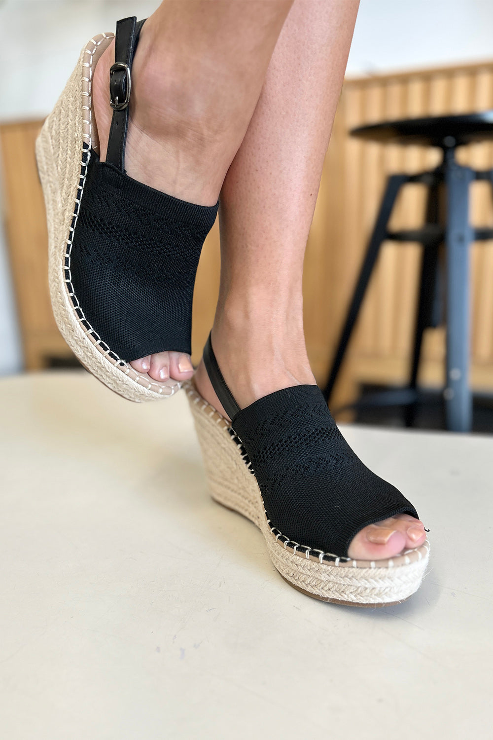 Rae Peep Toe Wedge Sandals