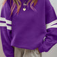 Varsity Striped Detail Drop Shoulder Oversized Sweatshirt //MANY COLORS