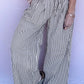Black Stripe Wide Leg Casual Pants