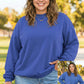 PLUS Oversize Drop Shoulder Reversible Mock Neck Sweatshirt - MANY COLORS