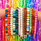 SHIPS FAST // Beaded Necklaces - Multiple Colors with Gold Heart // ships in about a week