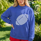Oversize Drop Shoulder Reversible Football Sweatshirt