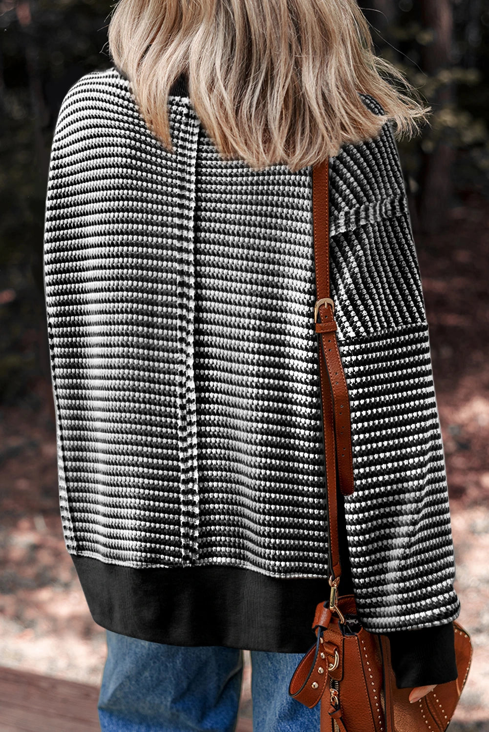 Relaxing Stripe Waffle Top