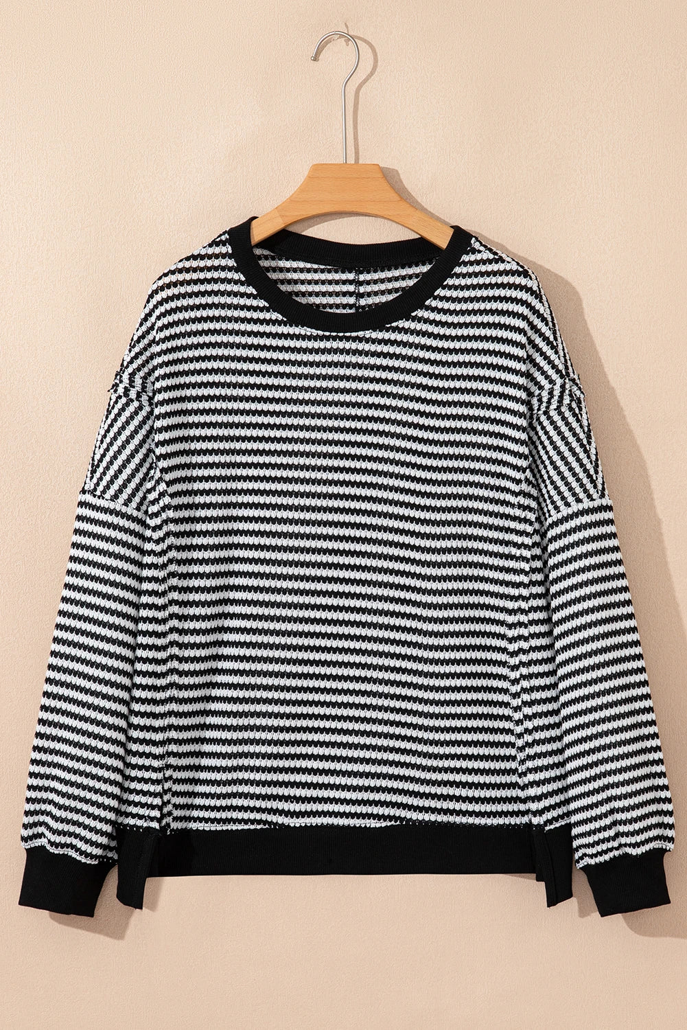 Relaxing Stripe Waffle Top