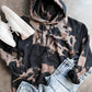 PREORDER: Black Hooded Bleached Sweatshirt // CLOSES 8/28/26