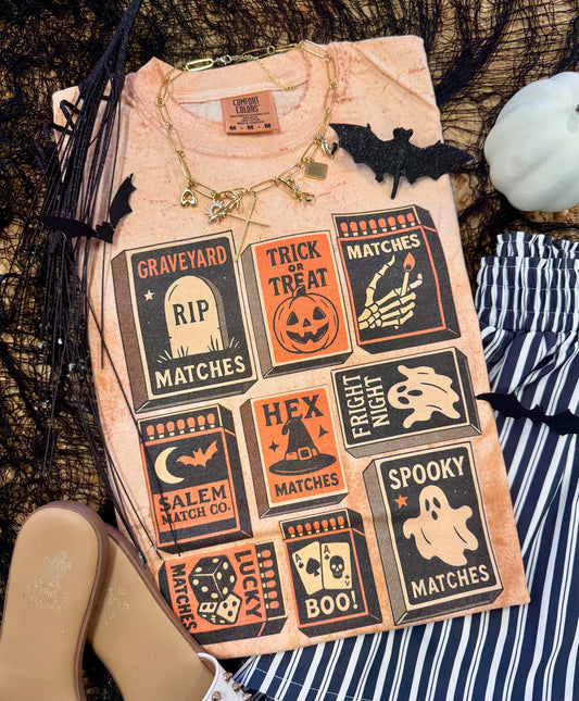 PREORDER:Spooky Matches Colorblast Tee // ships in 1-2 weeks