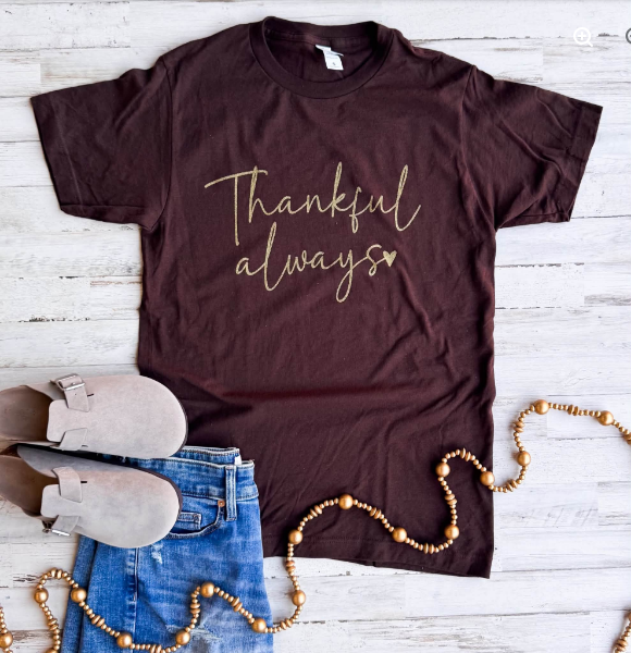 Thankful Tee - Brown