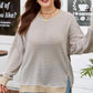 Relaxing Stripe Waffle Top