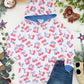 Hailey Pullover Hoodie - Patriotic Cherries