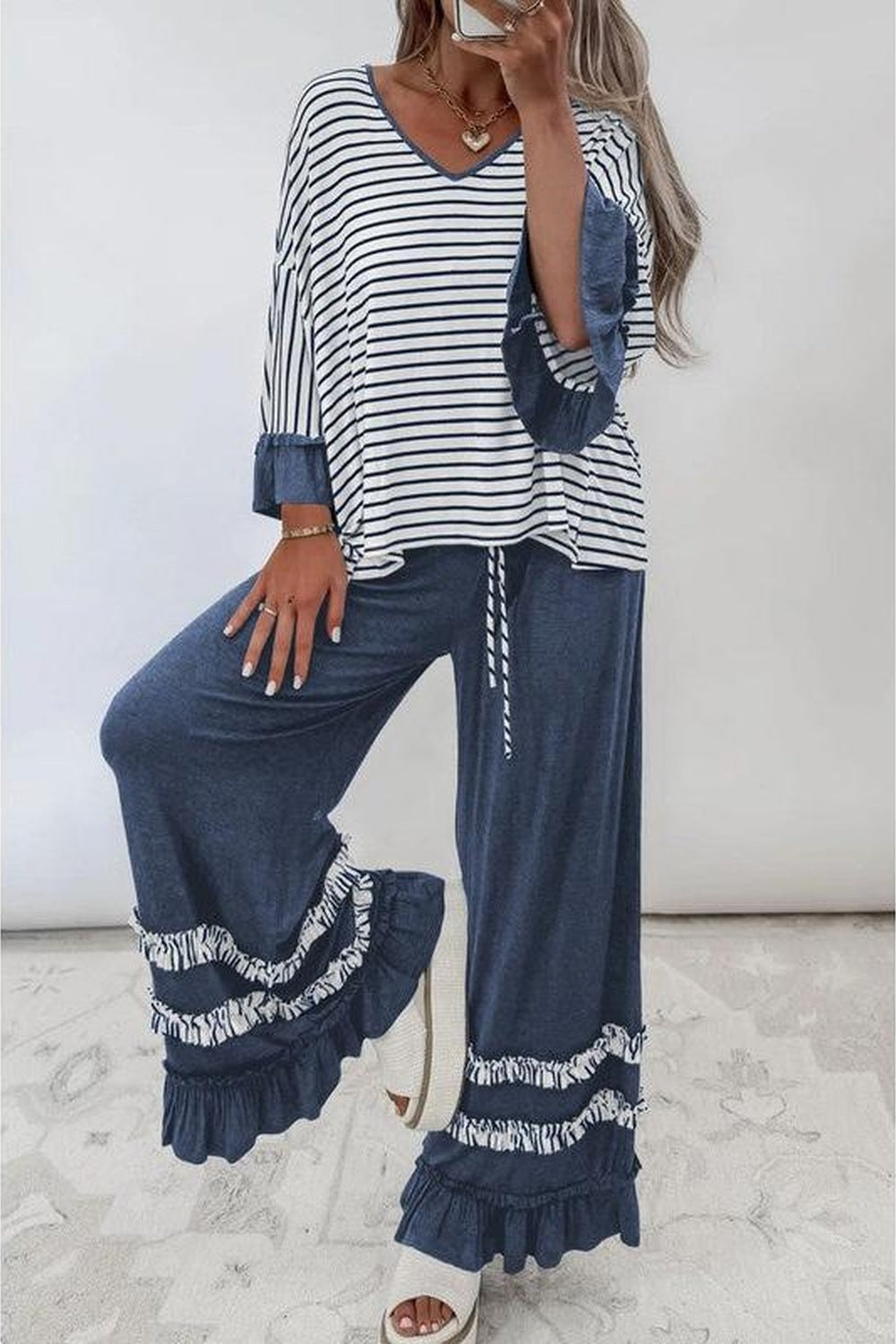 Navy — full look