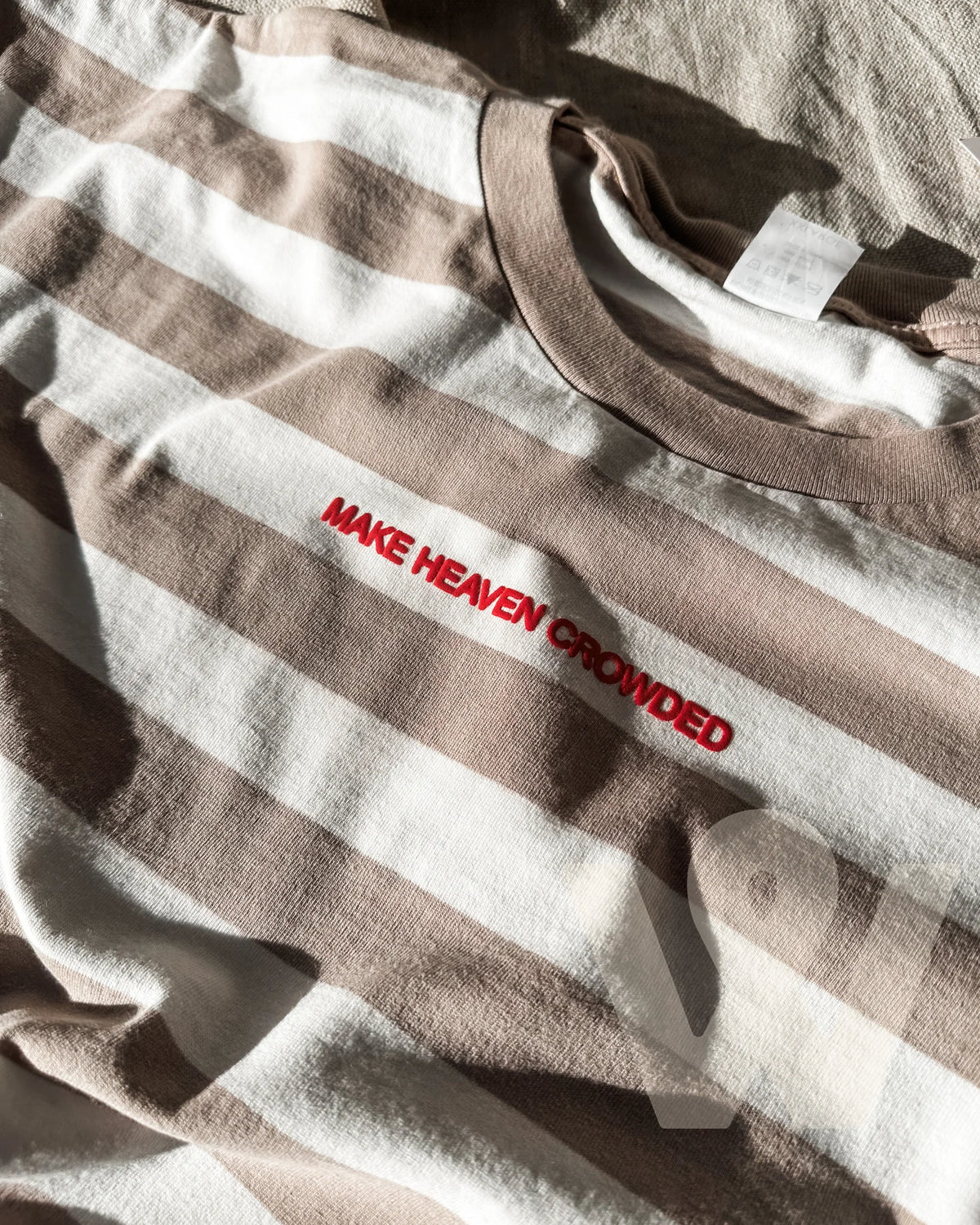 Make Heaven Crowded Navy Stripes Graphic Tee // ships in about a week