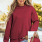 SHIPS FREE TODAY // Oversize Drop Shoulder Reversible Mock Neck Sweatshirt - MANY COLORS