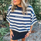 Make Heaven Crowded Navy Stripes Graphic Tee // ships in about a week