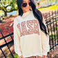 PREORDER: Mock Neck Zebra Print CUSTOM Graphic Sweatshirt //ships in 3-4 weeks