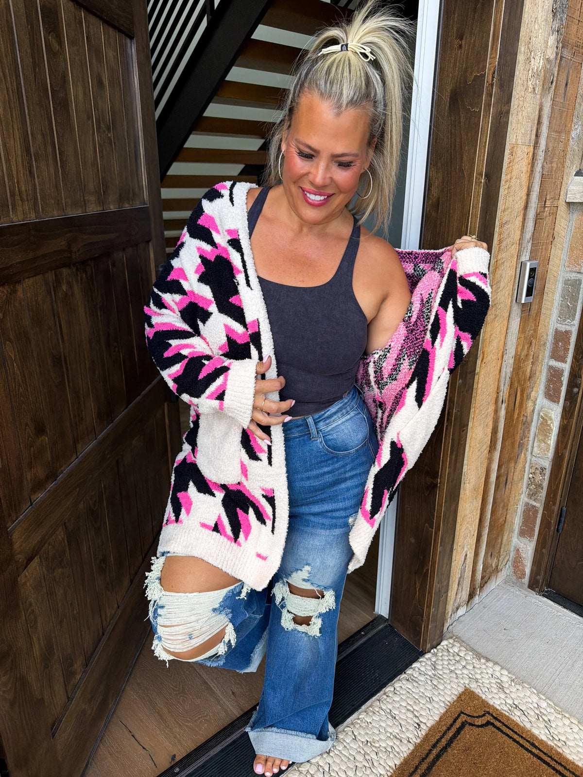 PREORDER: HOUNDSTOOTH CLOUD CARDIGAN // ETA mid-end November