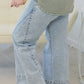 SHIPS FREE TODAY // Beau Blue Solid Paneling Loose Fit Plus Size Jeans