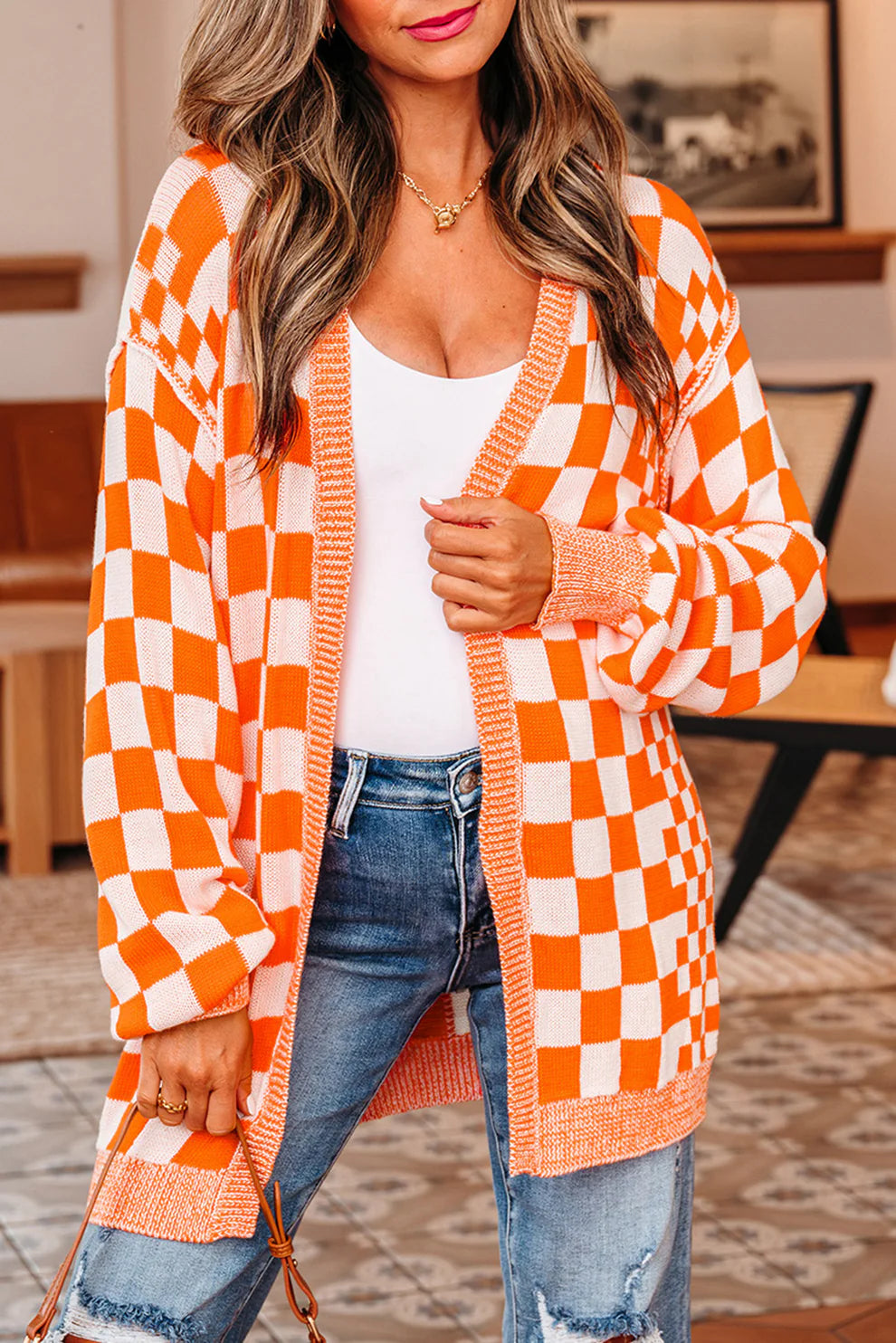 DEAL PRICING // PREORDER // Fall Checkered Cardigan // ships in about 3-4 weeks