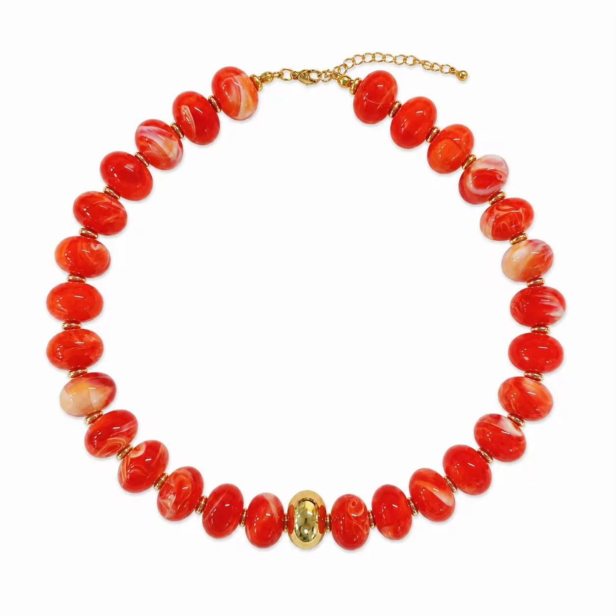 SHIPS FAST // Beaded Necklaces - Multiple Colors with Gold Heart // ships in about a week