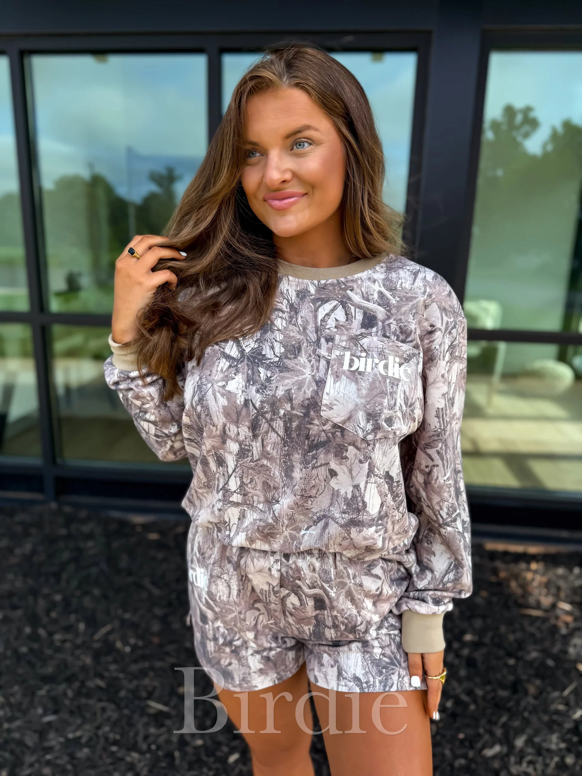 Dark Camo Two Piece Long Sleeve Boxer Set // ships in 3-4 weeks