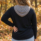 SHIPS FREE TODAY // Black Hooded Gingham Pocket Shirt PLUS SIZE