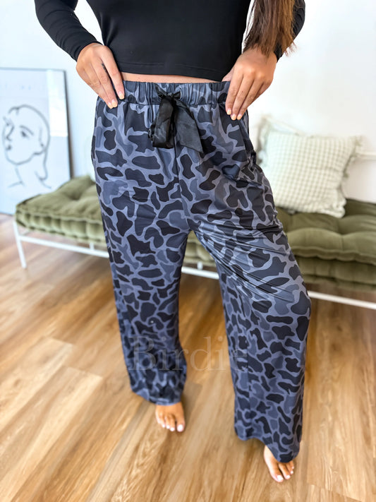 Preorder // Stretchy Lounge Pants 2.0 in Blackout Duck Camo // ships in about 2-3 weeks