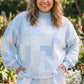 SHIPS FREE TODAY // Sky Blue Patchwork Floral Print Two Piece Set