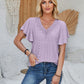 Amy Eyelet Flutter Sleeve Top