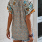 Zen Printed Tie Neck Blouse