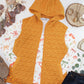 Heather Geometric Hooded Vest - Mustard
