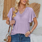 Amy Eyelet Flutter Sleeve Top