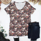 Sarah Ruffle Short Sleeve - Blushwood Floral