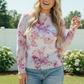 Garden Party Floral Mesh Long Sleeve Top