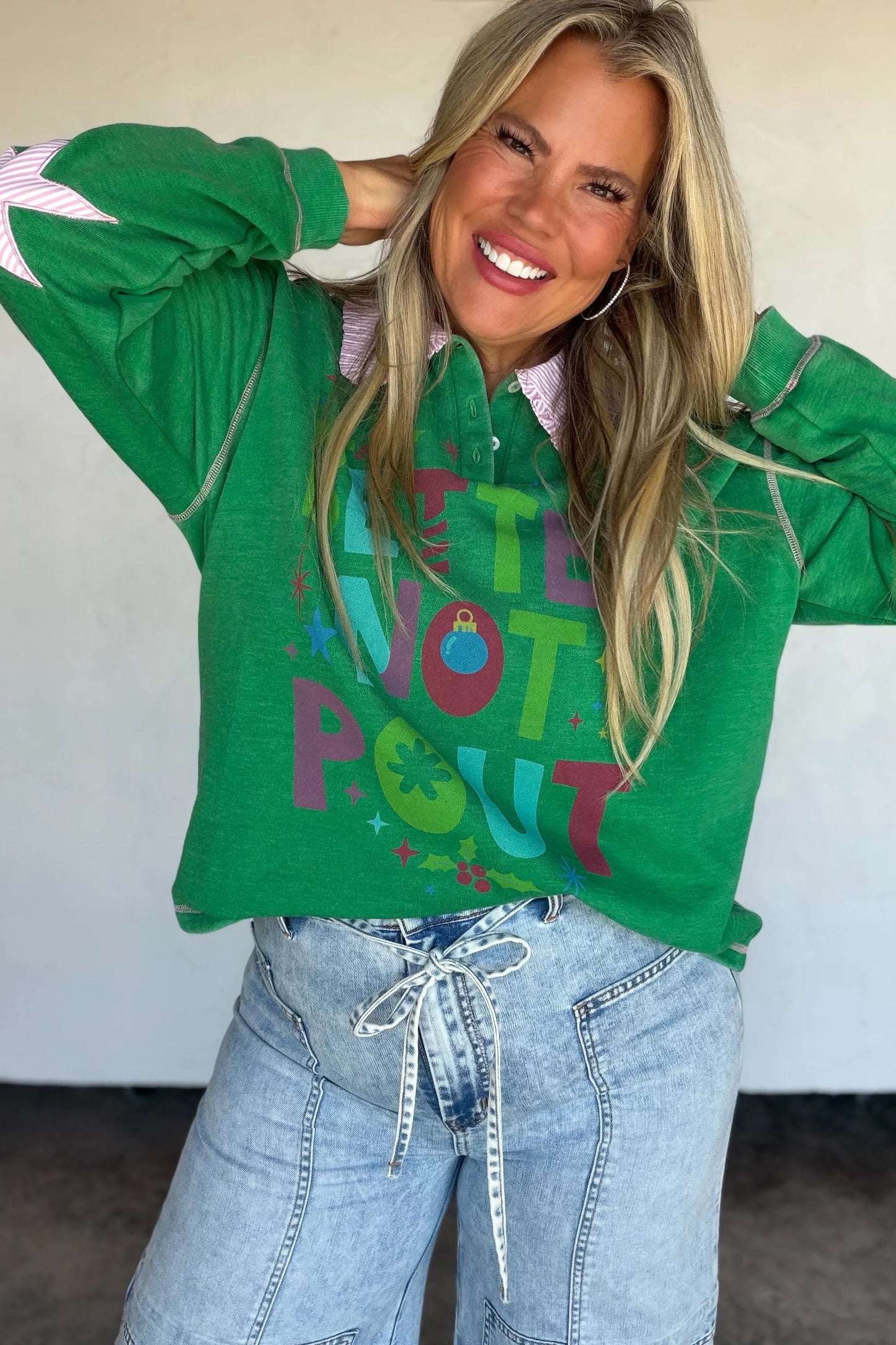 PREORDER: Making Spirits Bright Collared Pullover // ETA Oct - early Nov