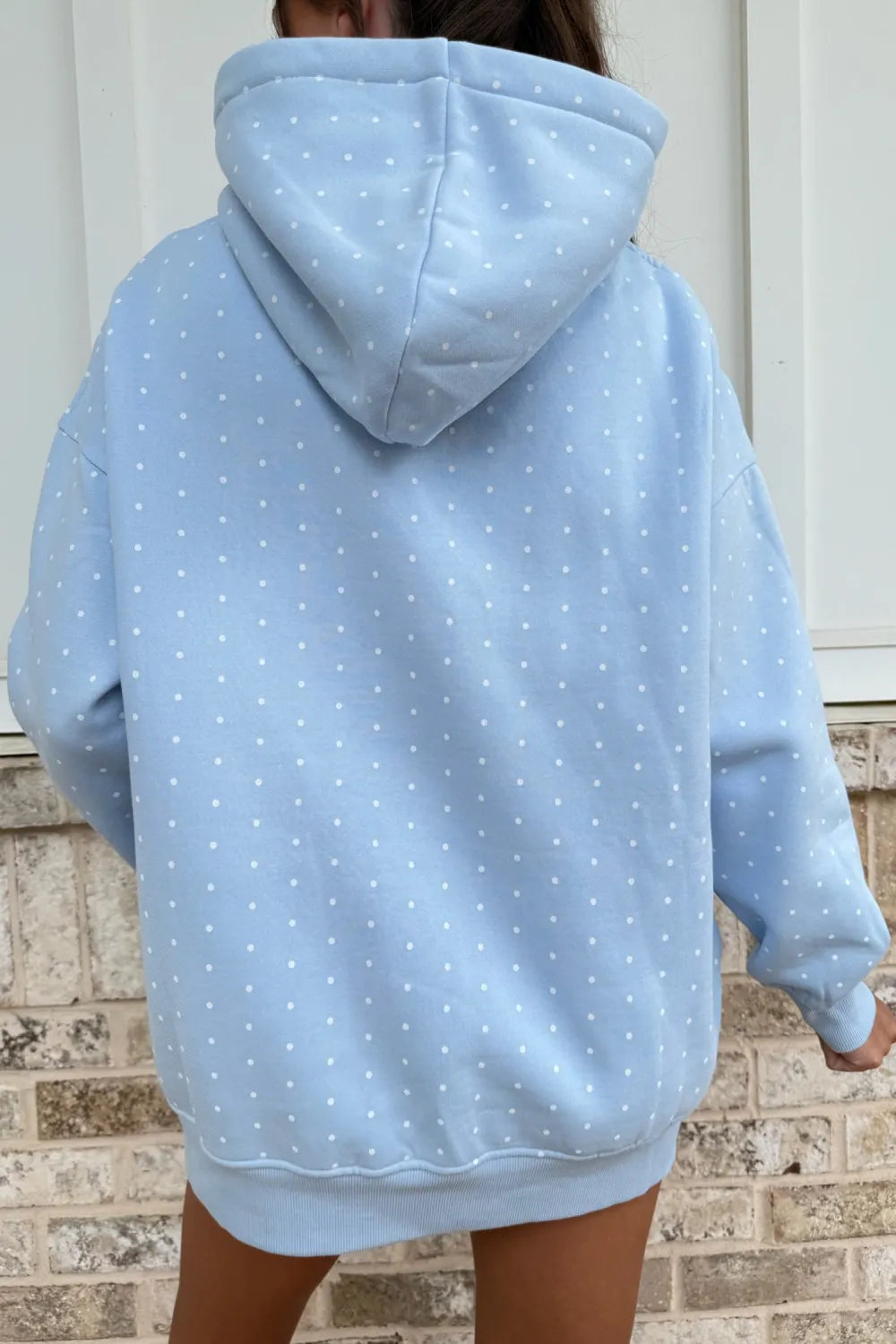 PREORDER: // Pink Polka Dot Printed Oversized Hoodie Set // ETA October