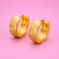LIMITED RELEASE: Gold Plated Hammered Huggies // ships 2-3 weeks