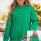 SHIPS FREE TODAY // Oversize Drop Shoulder Reversible Mock Neck Sweatshirt - MANY COLORS