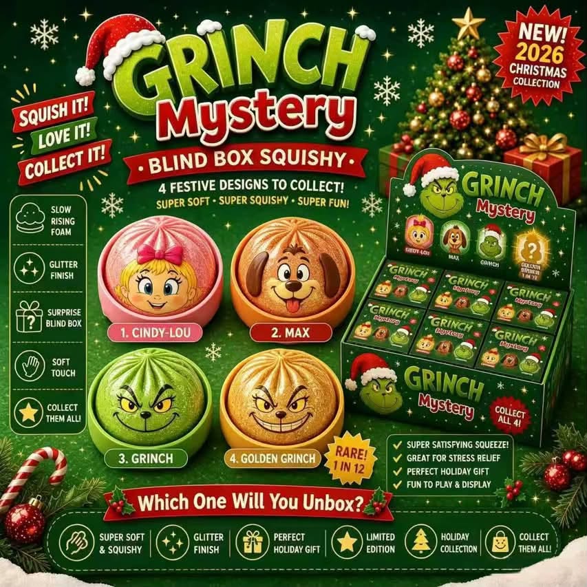 FLASH DEAL: PREORDER: GRINCH FAMILY MYSTERY DUMPLINGS // eta early October
